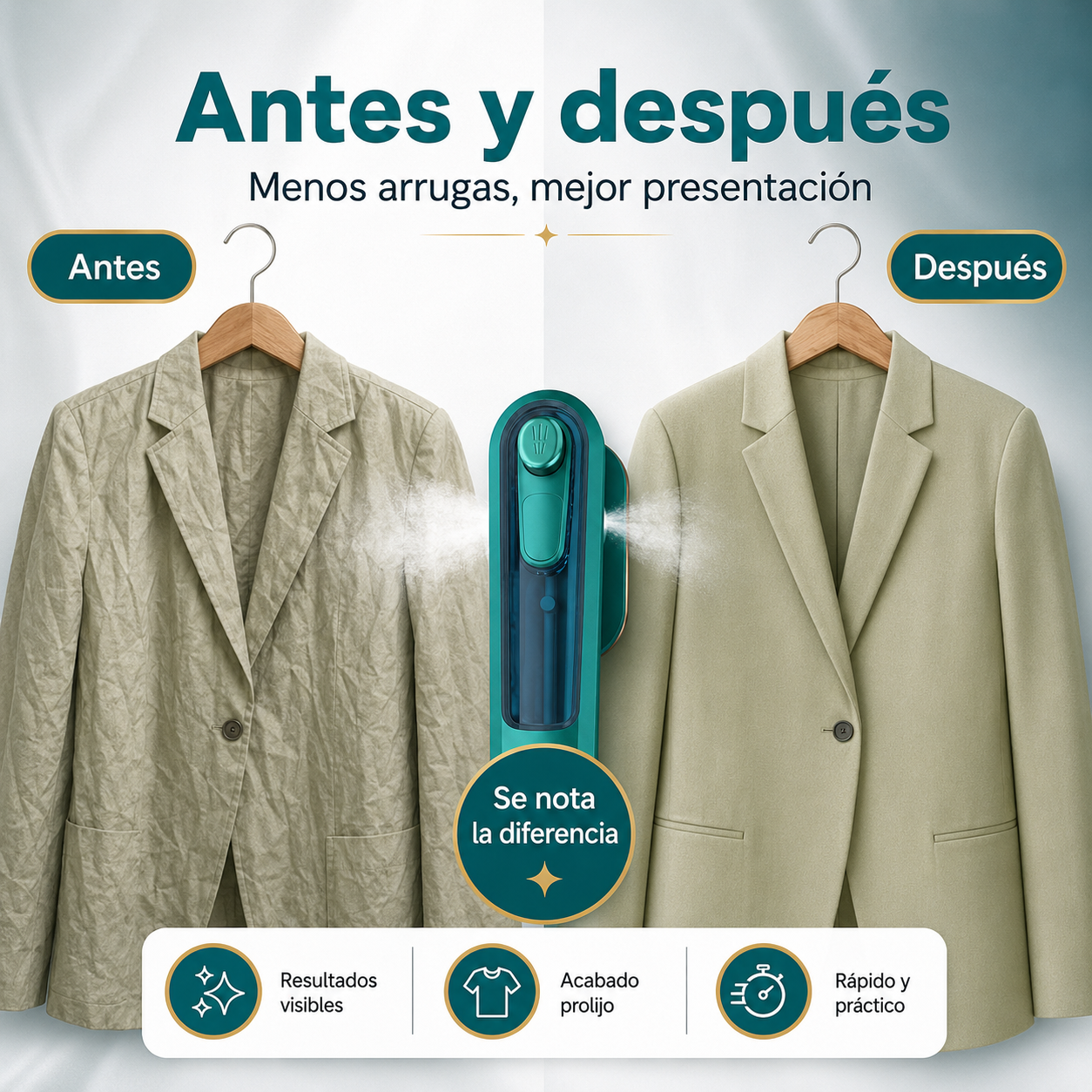 Mini Iron Vaporizador™ - Ropa lisa donde estés