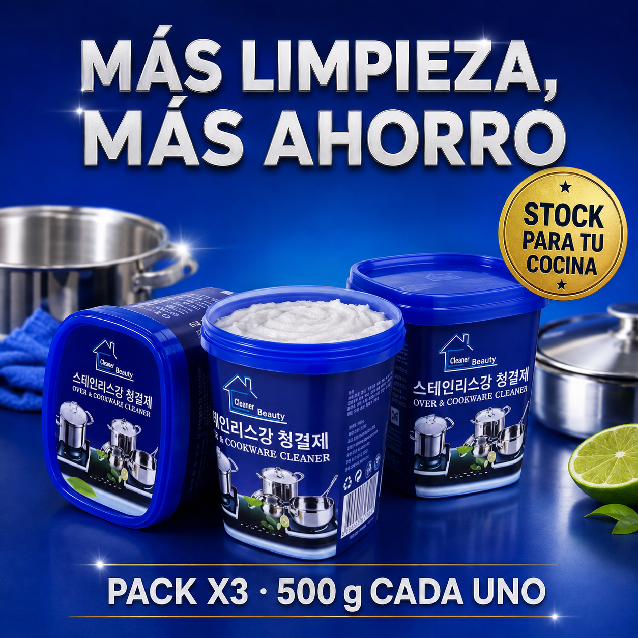 BrillaMax™ - Ollas limpias y relucientes