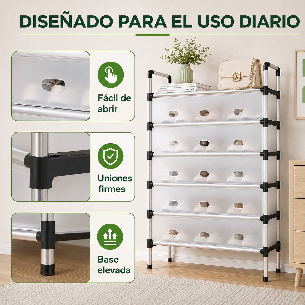 Zapatero Organizador 6 Niveles - Ordena y protege