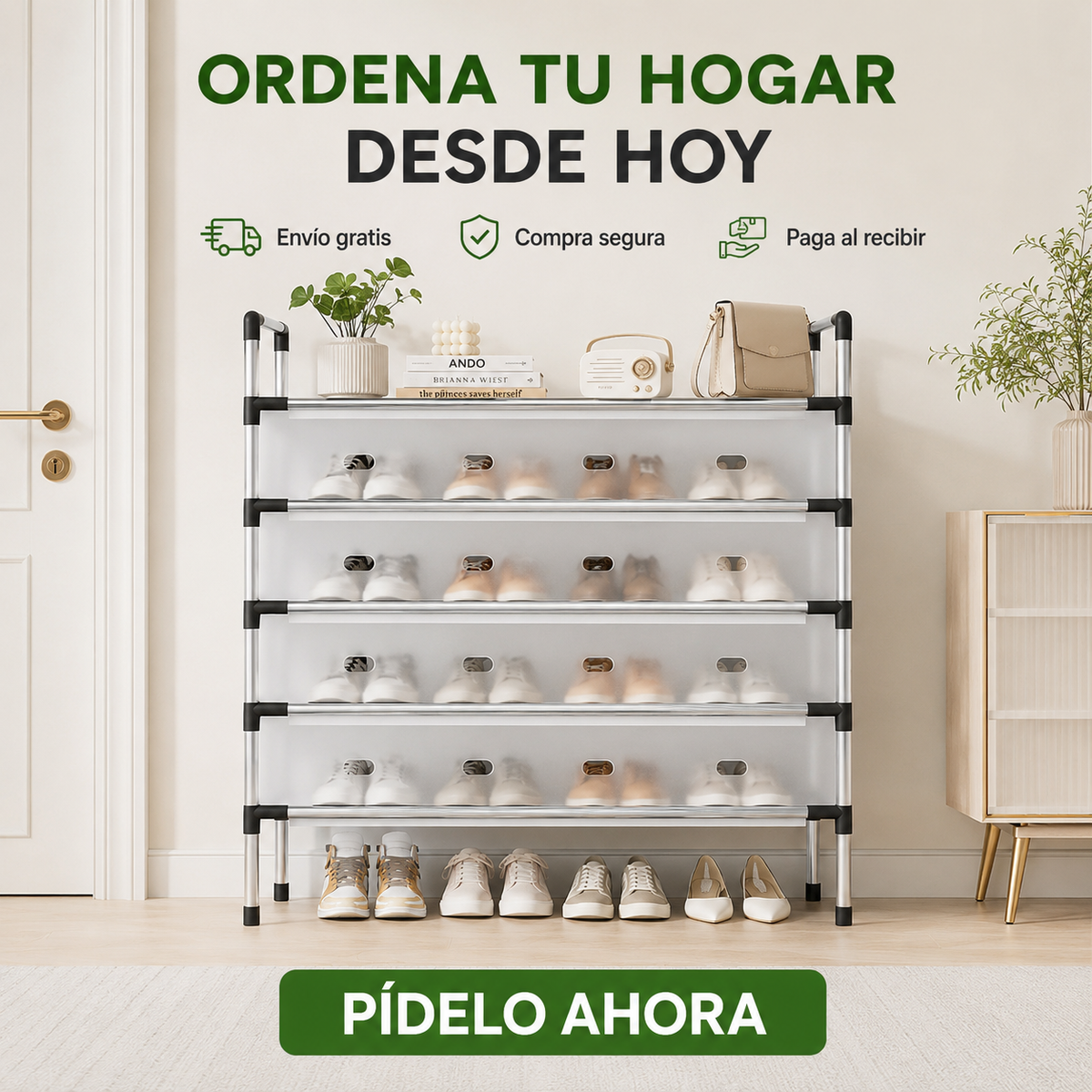 Zapatero Organizador 6 Niveles - Ordena y protege