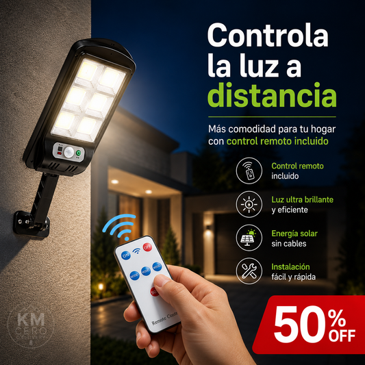 Lámpara Solar con Sensor - Ilumina y Protege tu Hogar