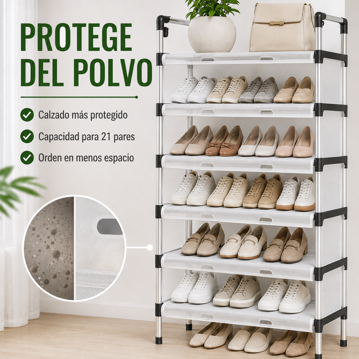 Zapatero Organizador 6 Niveles - Ordena y protege