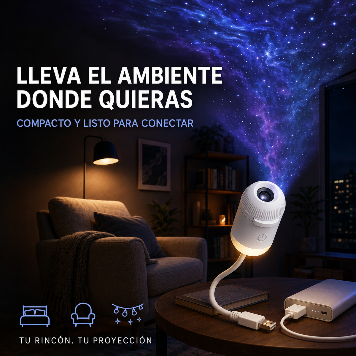 Mini Proyector Sky™ - Lleva el cielo a tu habitación