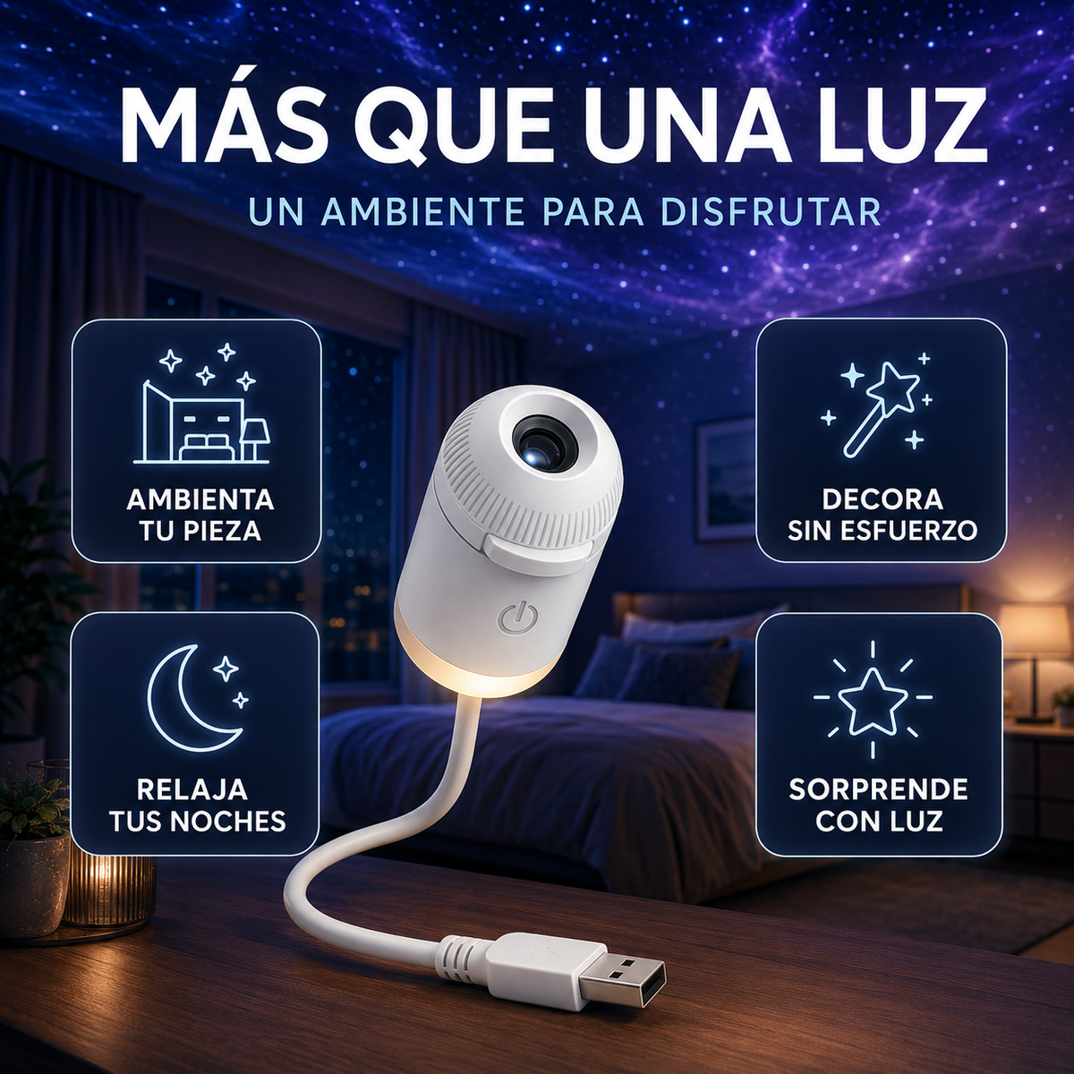 Mini Proyector Sky™ - Lleva el cielo a tu habitación