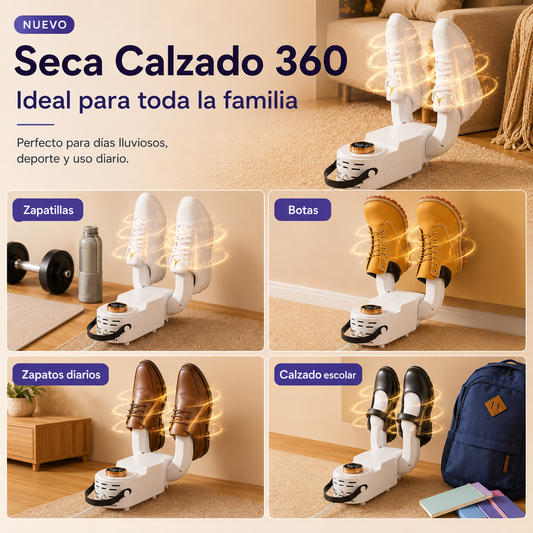 Seca Calzado 360™ Reduce la humedad y el mal olor