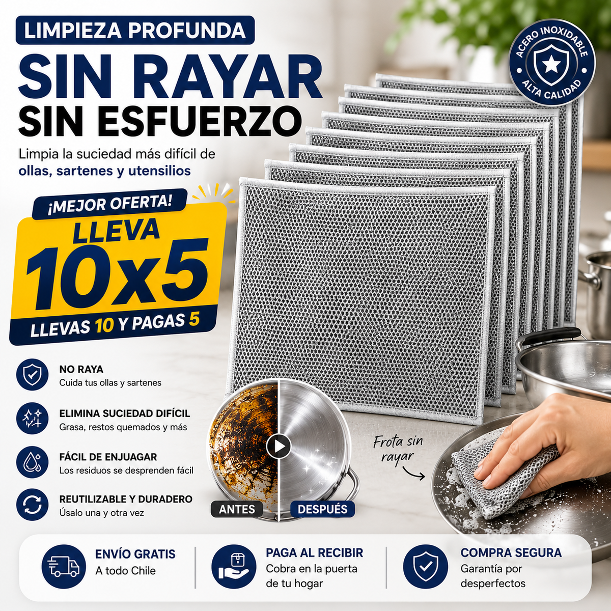 LimpiaMax™ - Despídete de la suciedad pegada