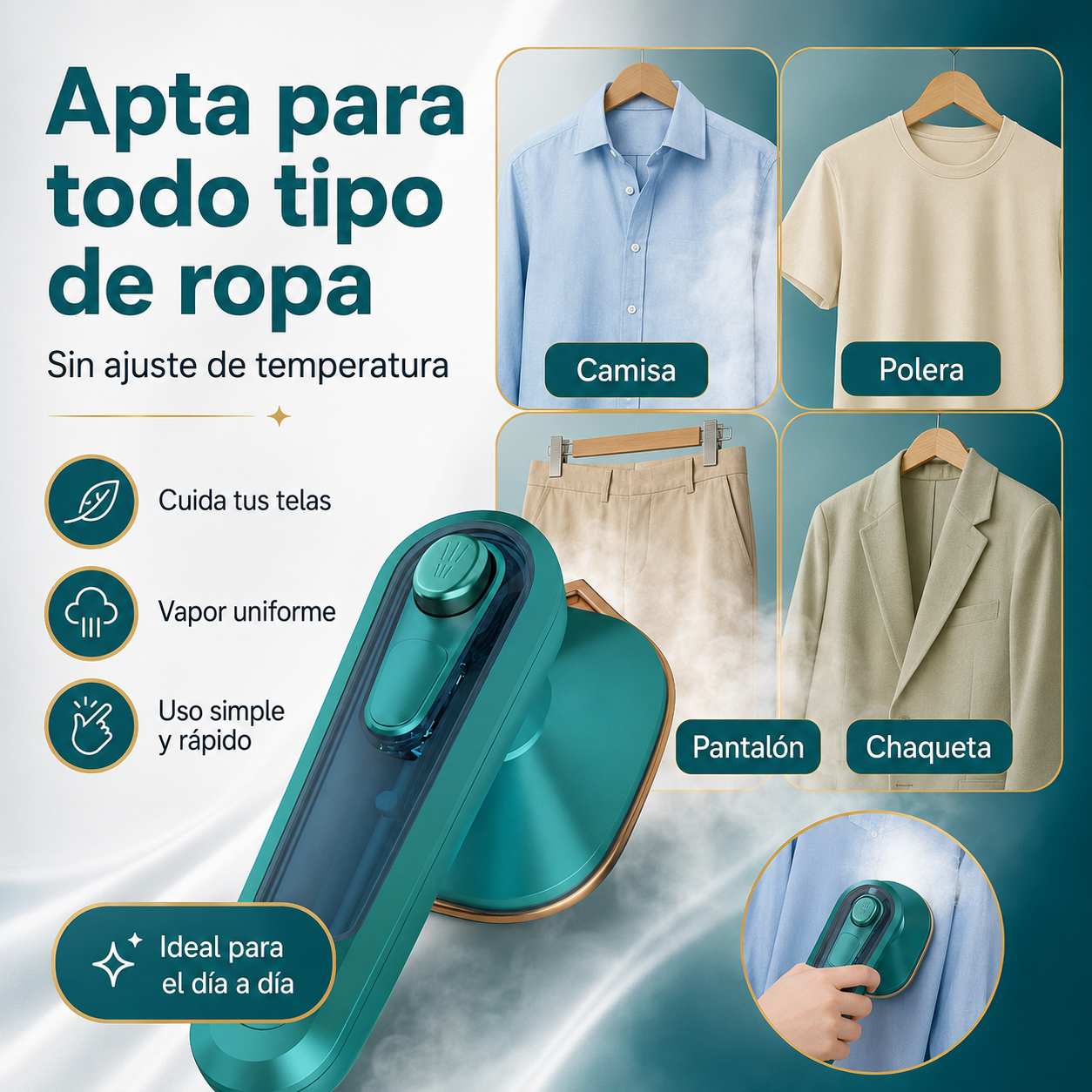 Mini Iron Vaporizador™ - Ropa lisa donde estés