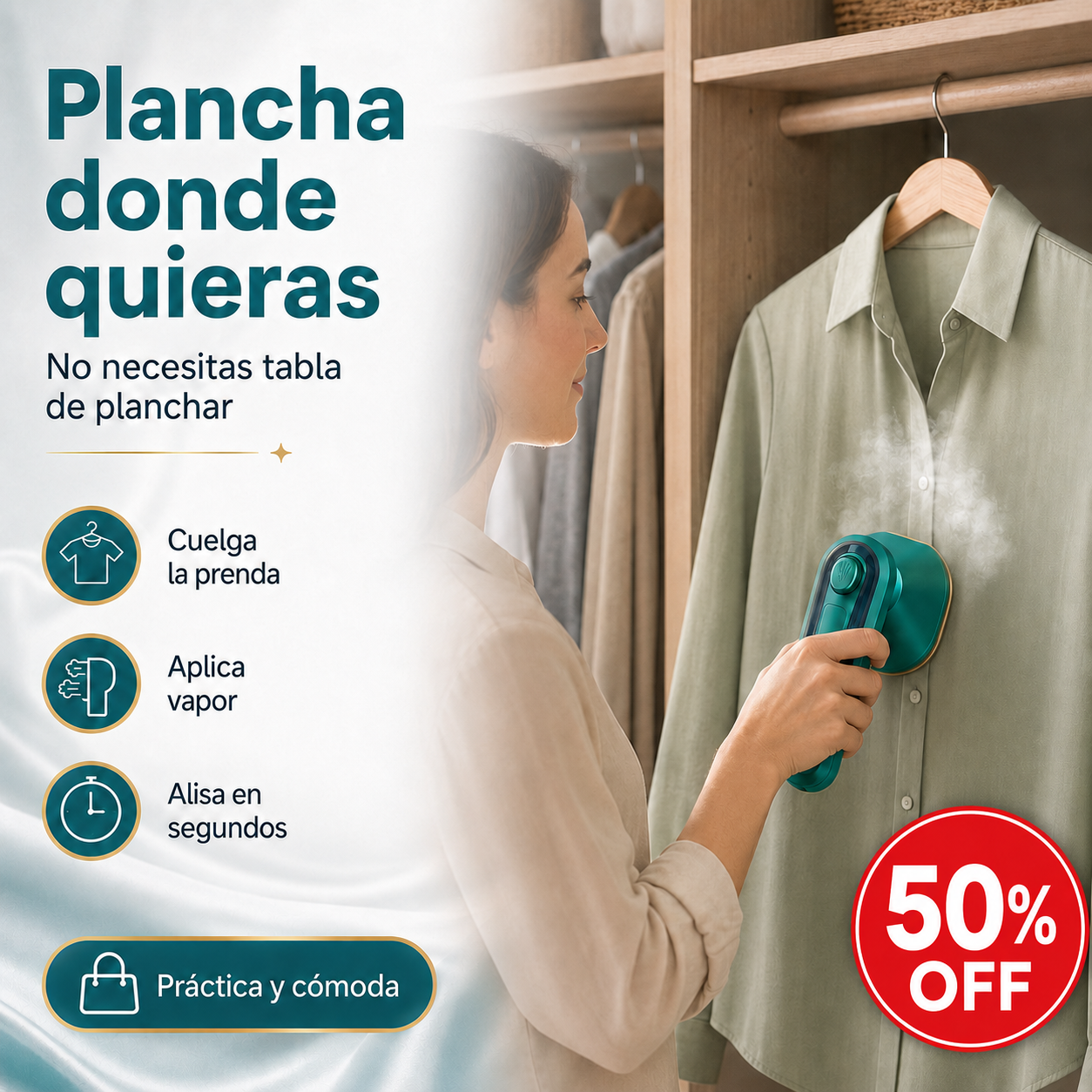 Mini Iron Vaporizador™ - Ropa lisa donde estés