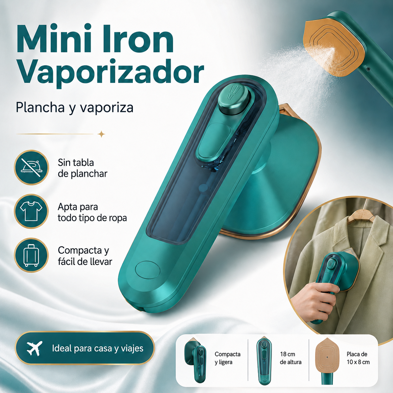Mini Iron Vaporizador™ - Ropa lisa donde estés
