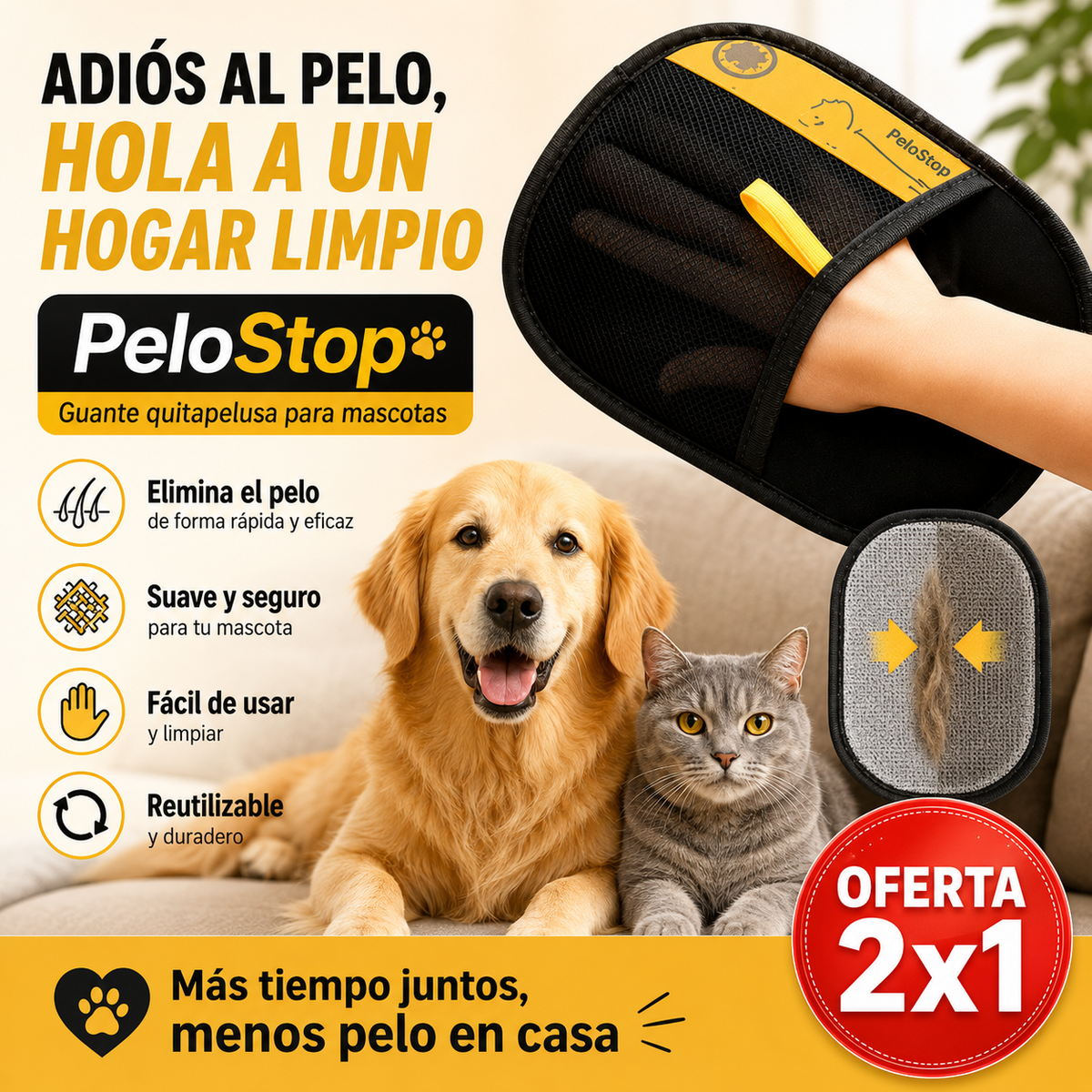 PeloStop™ - Cuida y limpia a tus mascotas sin estrés