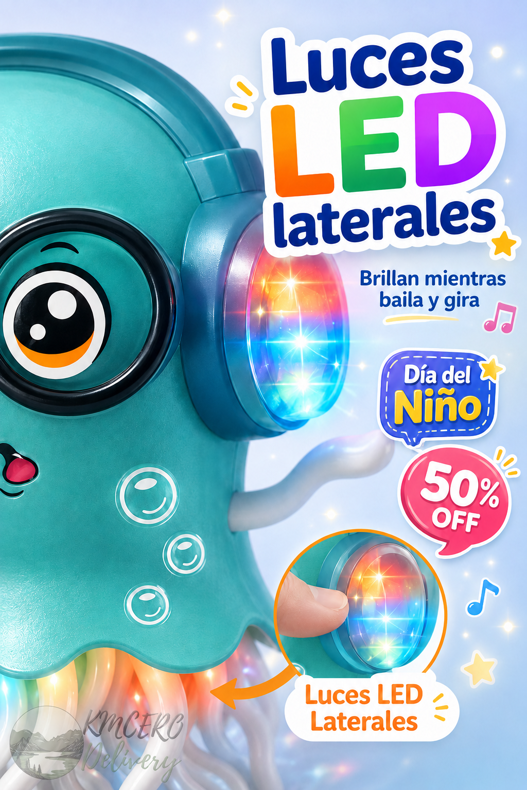 Medusa Bailarina Interactiva con Luces y Música - El mejor regalo para tu hijo