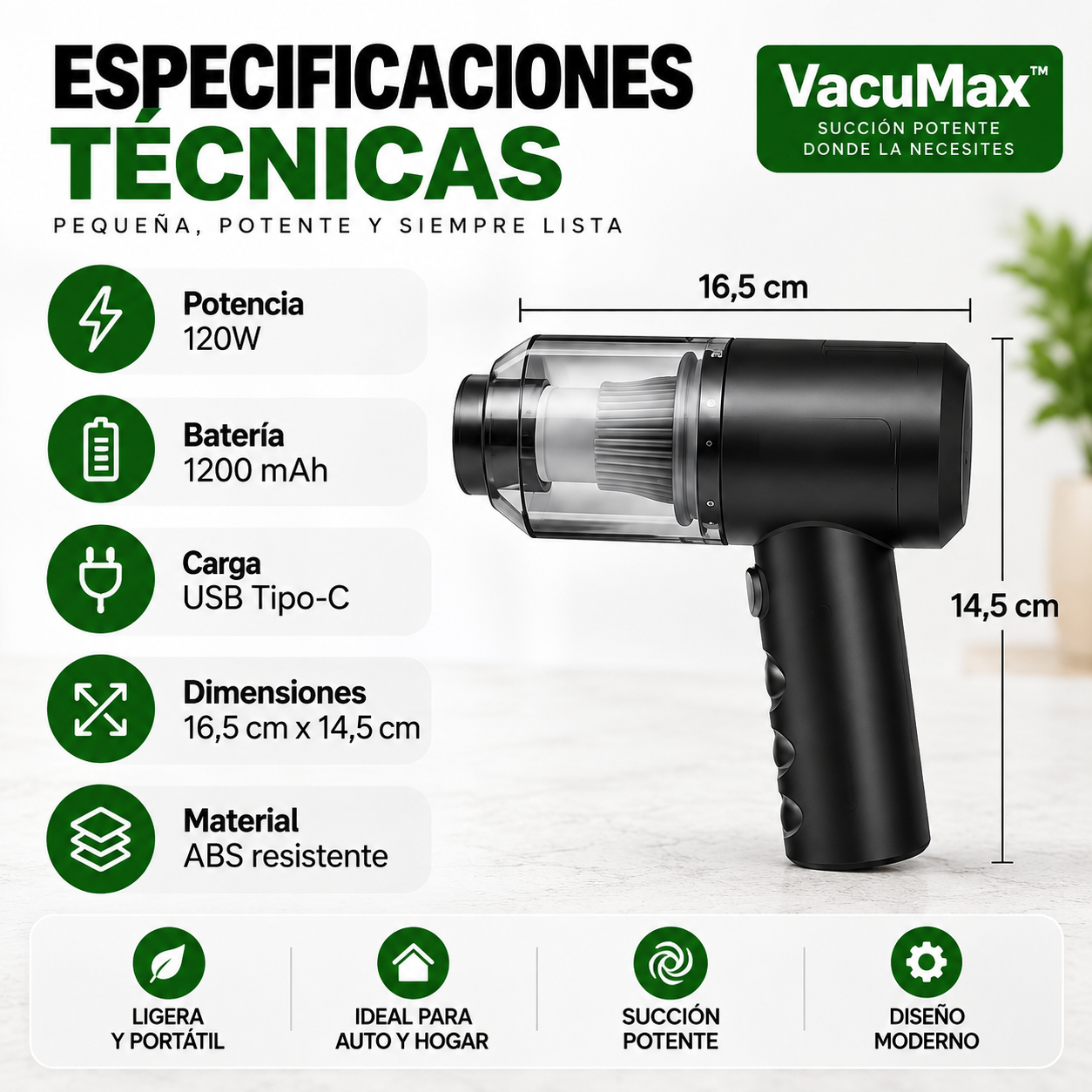 VacuMax™ - Limpieza precisa en cada rincón