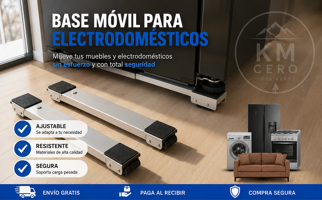 Base móvil para muebles y electrodomésticos, muévelos fácil y evita lesiones